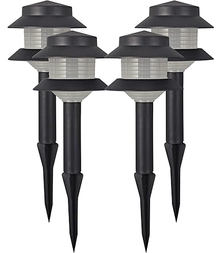 CyberTech Lighting 12V LED Pagoda Landscape Lights, Plastic